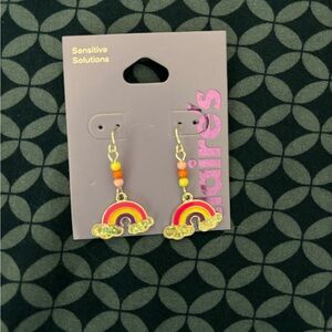 NWT Claire's Rainbow Dangle Earrings for Kids